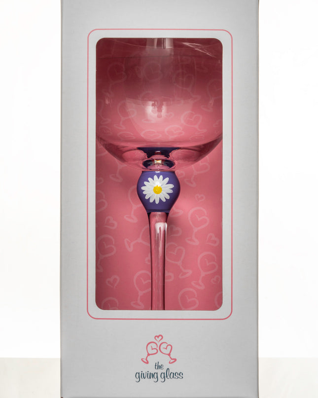 The Giving Glass Daisy — close up showing daisy design