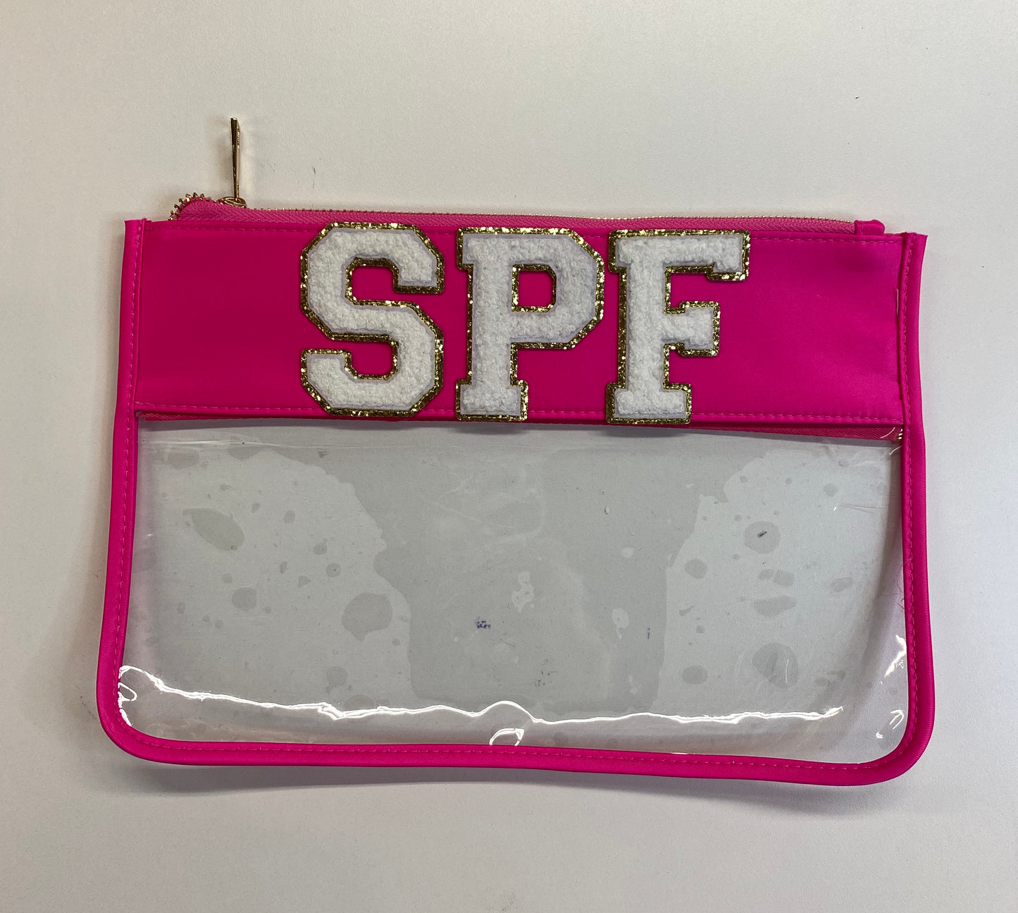 SPF Clear Pouch - Neon Pink