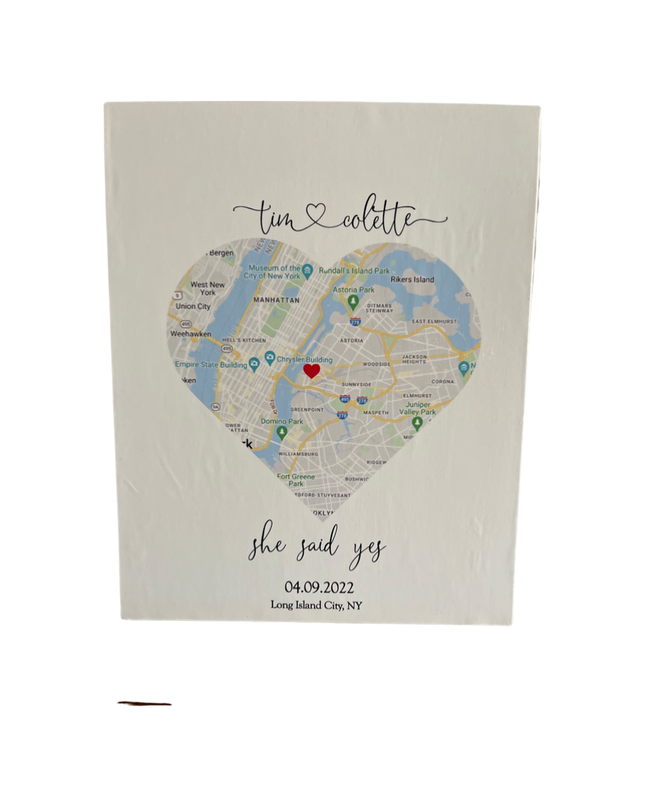 Map Block decorative wooden block — travel and adventure home decor gift
