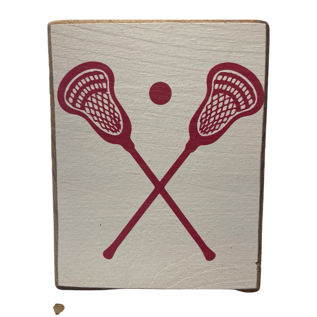 Lacrosse Decorative Wooden Block