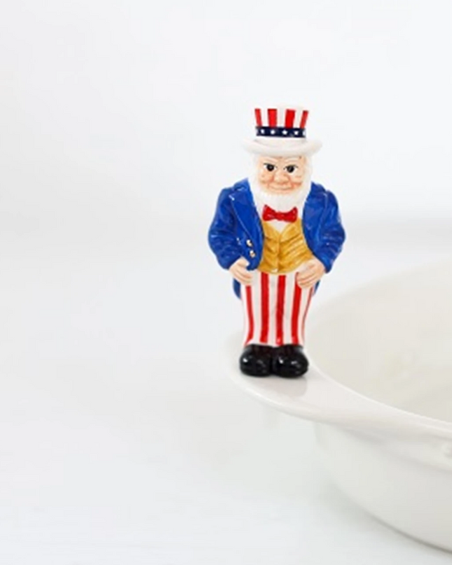 Nora Fleming Uncle Sam Mini — Fourth of July decorative attachment for Nora Fleming serveware