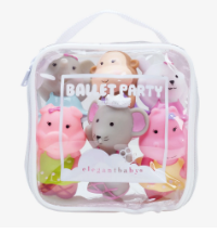 Ballet party baby bath squirties — fun bath toy set, baby girl shower gift