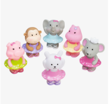 Ballet party bath squirties — close up showing ballet figures
