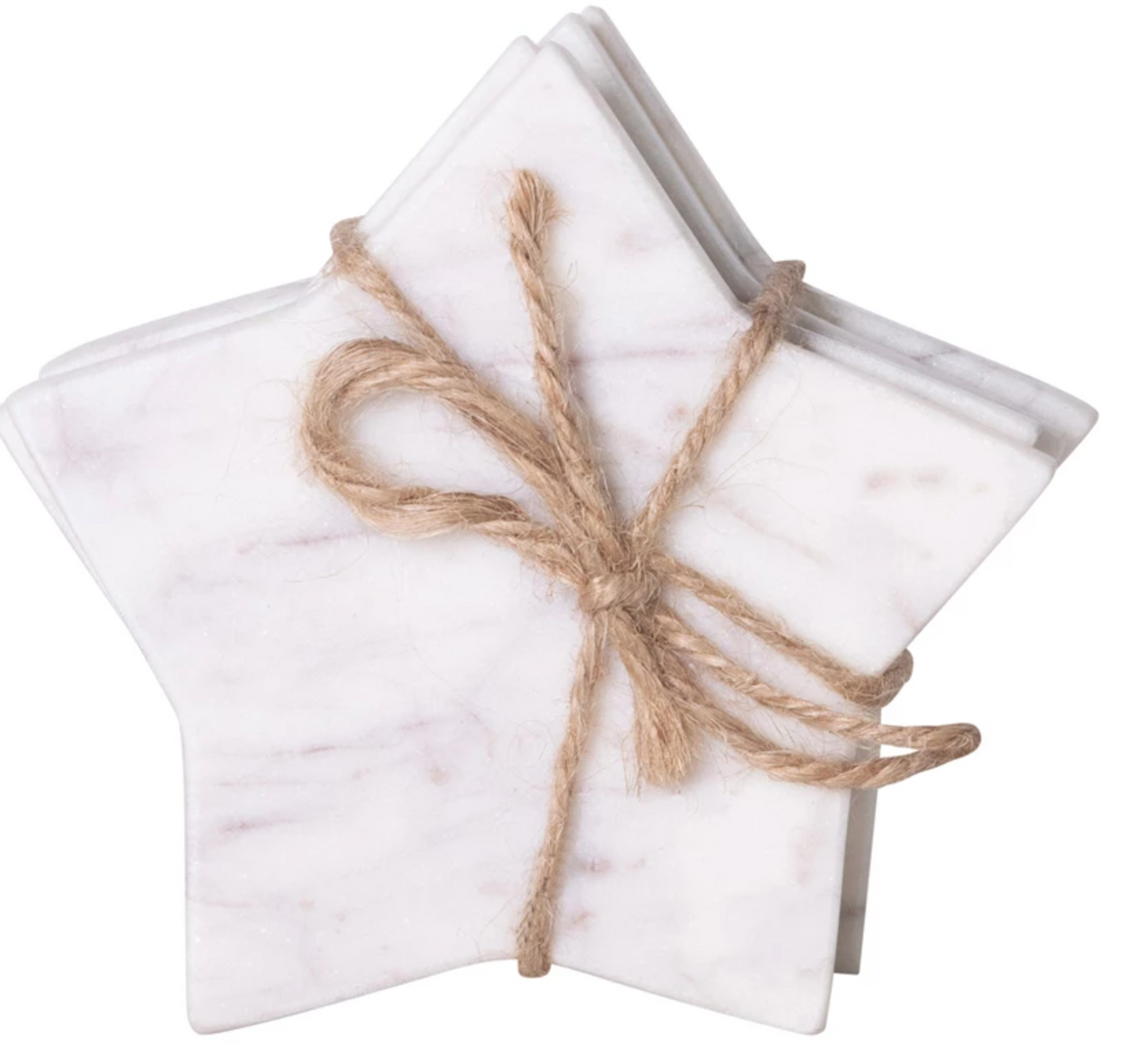 Marble Star Shaped Coasters, Set of 4