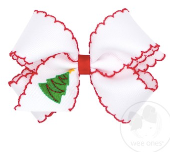Medium Moonstitch Embroidered Bow