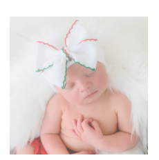 Christmas Scalloped  Bow Hat