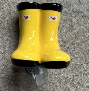Nora Fleming Minis - Yellow Boots -Jumpin' Puddles -St. Jude