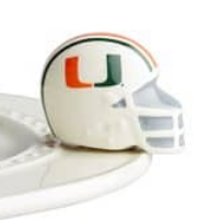 Nora Fleming College Helmet Mini — school spirit decorative attachment for Nora Fleming serveware