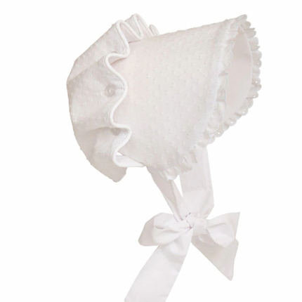 Beaufort Bonnet broadcloth bonnet — classic baby bonnet, newborn and baby shower gift