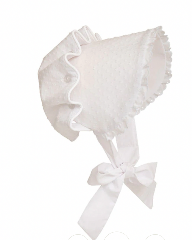 Beaufort Bonnet broadcloth bonnet — classic baby bonnet, newborn and baby shower gift