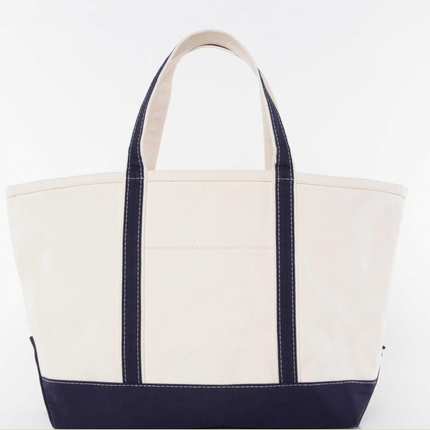 Personalized medium boat bag — shown with embroidered monogram