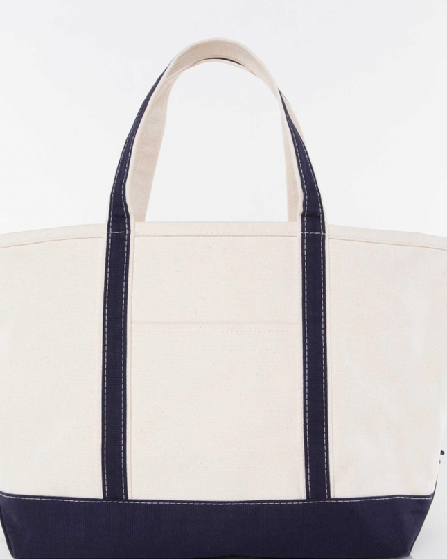 Personalized medium boat bag — shown with embroidered monogram