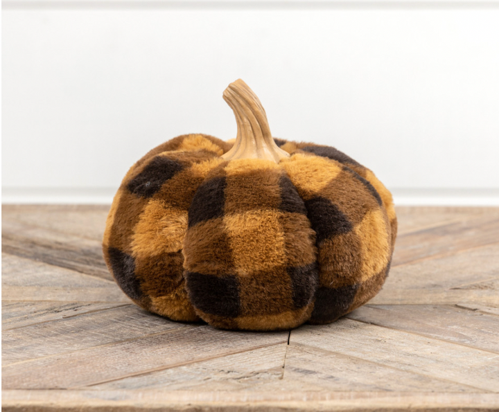 Yellow Buffalo Fabric Pumpkin