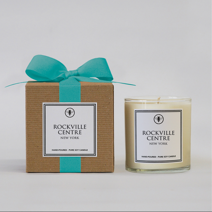 Rockville Centre New York grapefruit citrus and evergreen scented candle — local gift