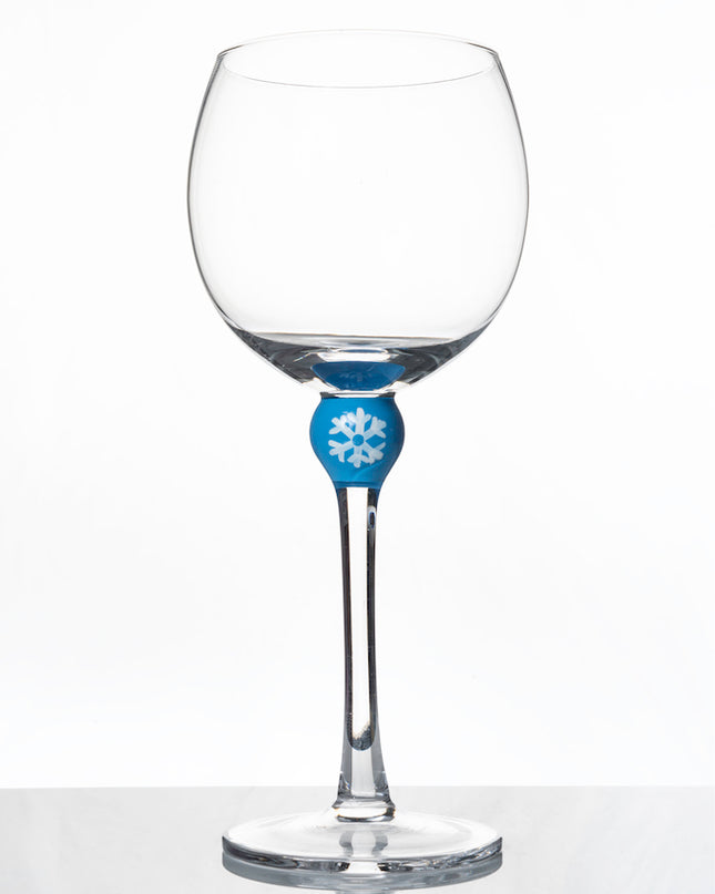 The Giving Glass Snowflake wine glass — winter holiday gift, portion donated to charity