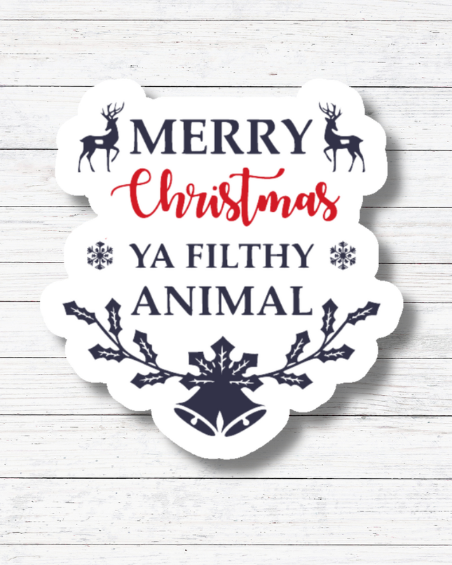 Filthy Animal- Home Alone Sticker/Magnet: Matte vinyl