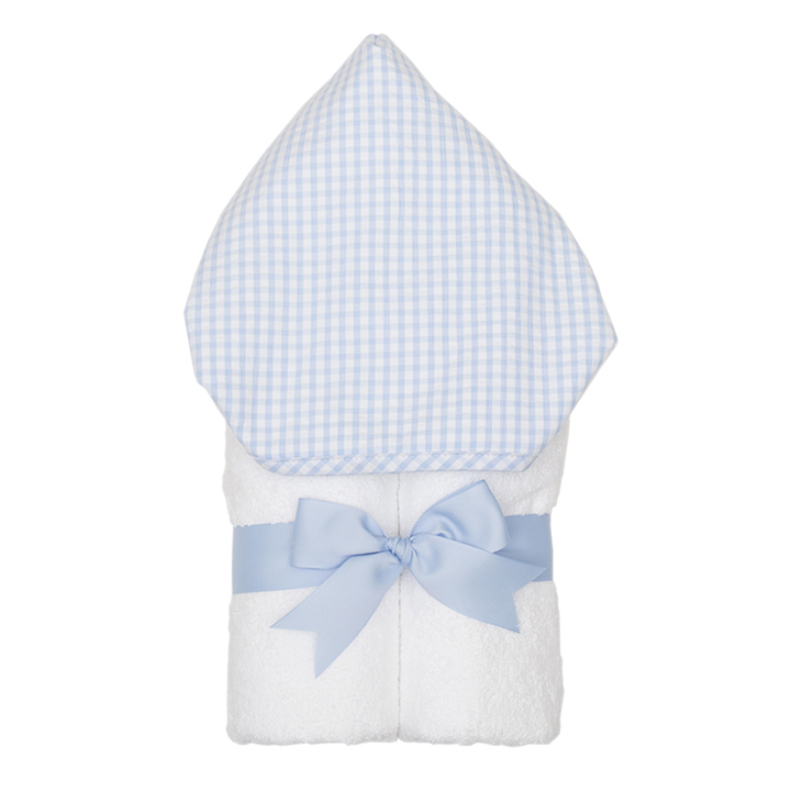 Personalized Blue Check Hooded Towel