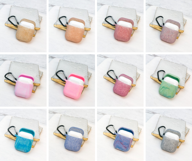 Silicone AirPod case with clip — fun protective case, gift for her