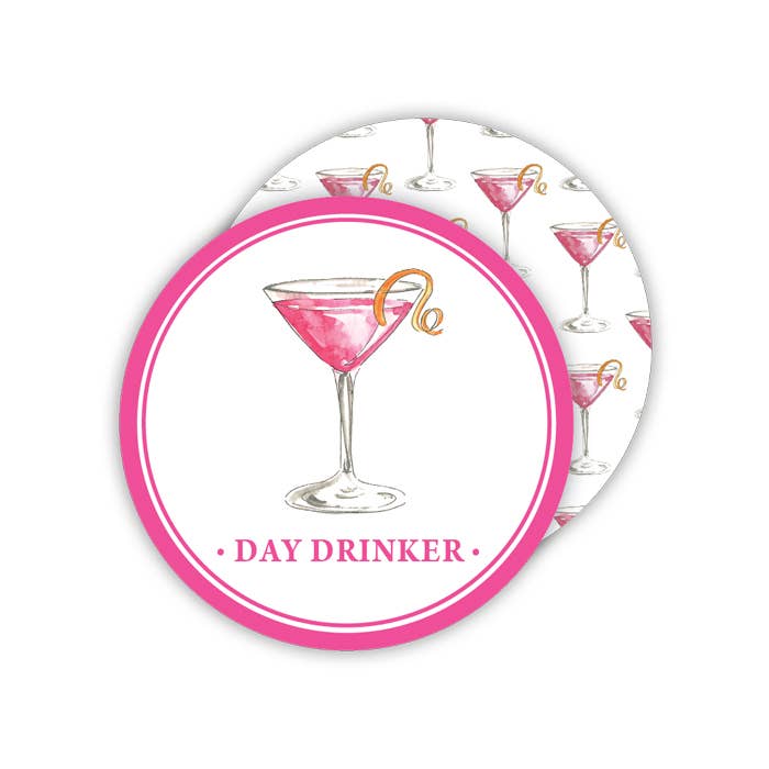 Cocktail Day Drinker Round Coaster