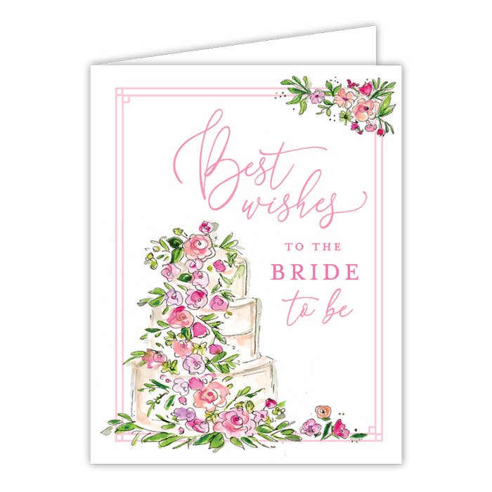 Best Wishes To The Bride Wedding Cake Greeting Card