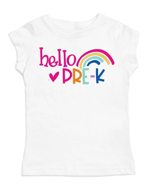 Hello Pre-K short sleeve shirt — back to school kids tee, first day of school gift