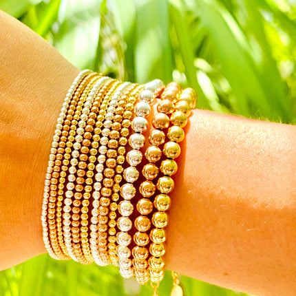 Classic 6mm Ball Bead BRACELETS - STRETCH