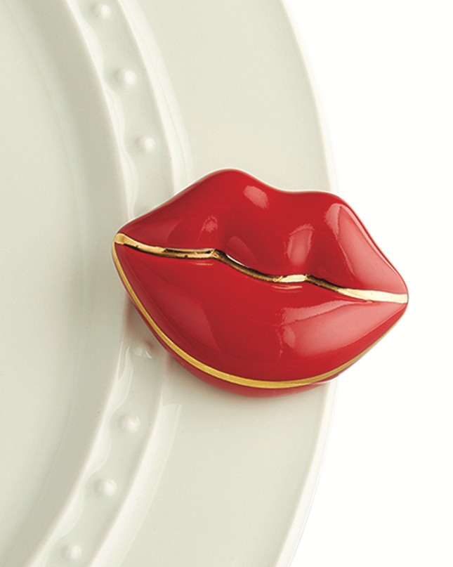 Nora Fleming Lips Mini — fun decorative attachment for Nora Fleming serveware