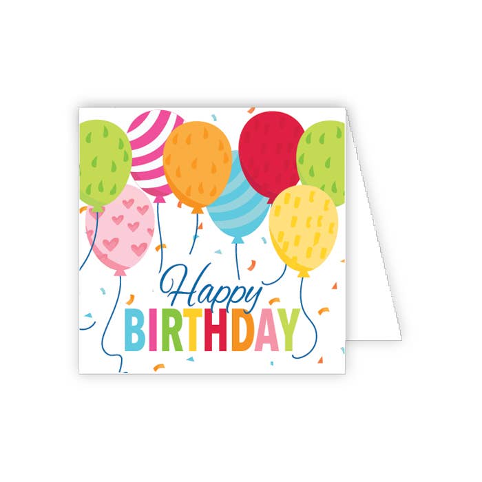 Happy Birthday Balloons and Confetti Enclosure Card