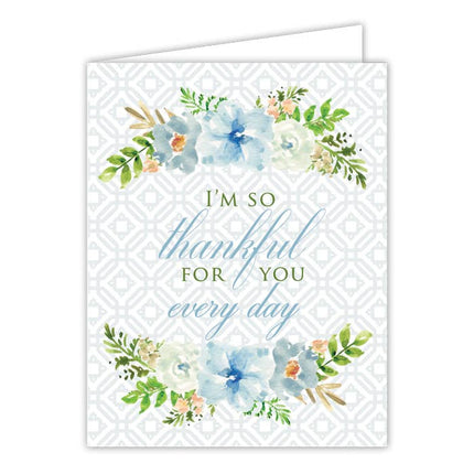 I'm So Thankful For You Everyday greeting card — sweet Thanksgiving and friendship card