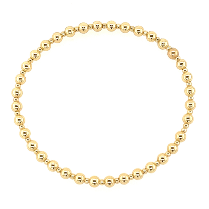 "NICOLE" Bracelet 4mm 14K Gold Filled Sterling Silver Ball Bracelet