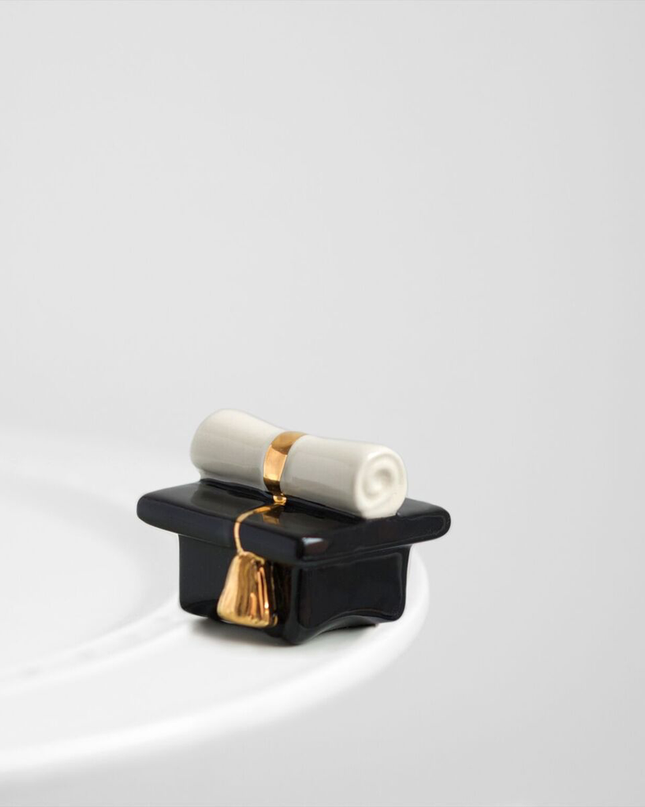 Nora Fleming Graduation Hat Mini — graduation decorative attachment for Nora Fleming serveware