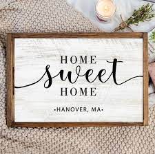 Home Sweet Home Personalized Wooden Tray