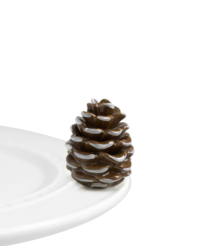 Nora Fleming Pinecone Mini — fall and winter decorative attachment for Nora Fleming serveware