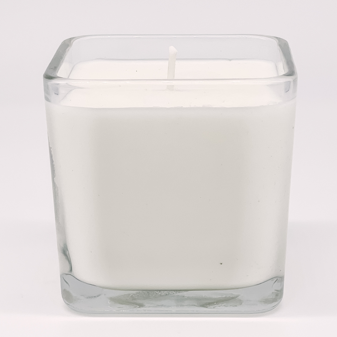 14 oz Unlabeled Cube Jar Soy Candle -Private Label-Brandless