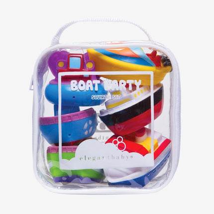 Boat party baby bath squirties — fun bath toy set, baby boy shower gift