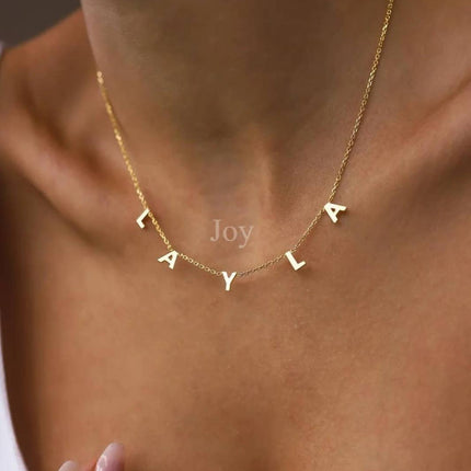 Name Necklace, Letter Name Necklace, Custom Name Necklace