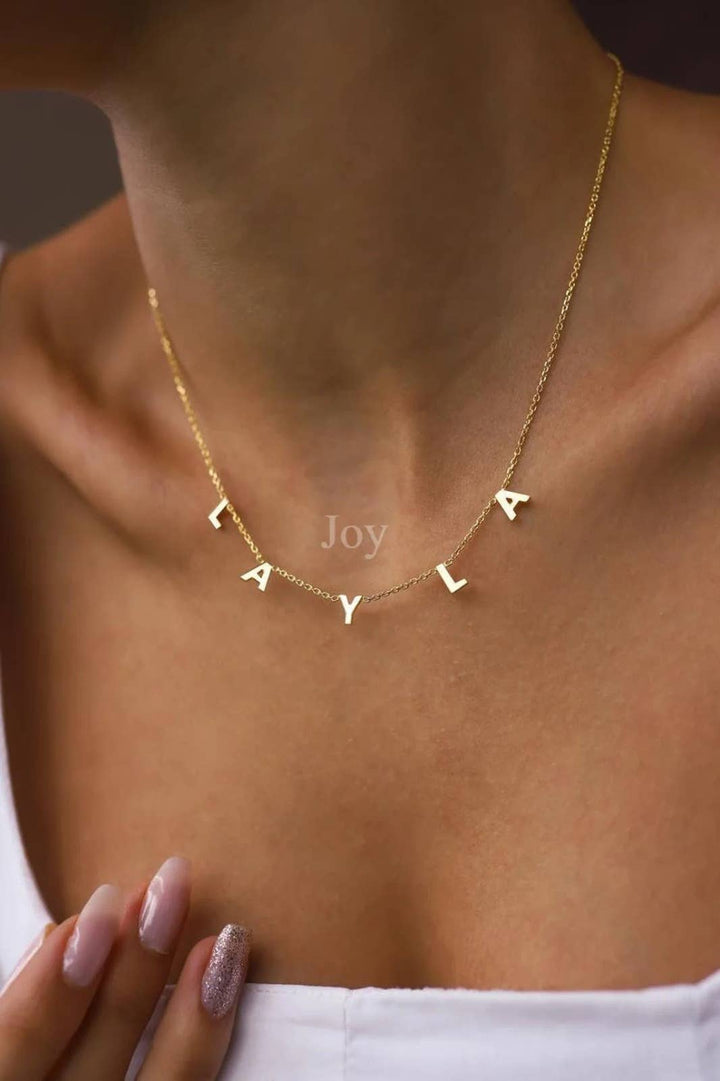 Name Necklace, Letter Name Necklace, Custom Name Necklace