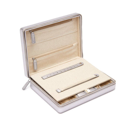 Croft Avenue Luna Large Travel Jewelry Case-silver