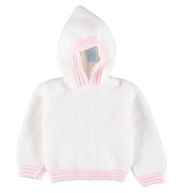 Pink Zip Back Hooded Sweater