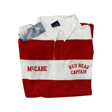 Personalized long sleeve Charles River classic rugby shirt — embroidered monogram, gift for her