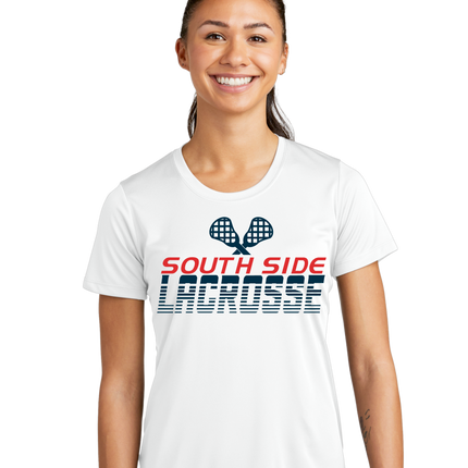 Sport-Tek  Ladies Posicharge Competitor Tee - White-LAX