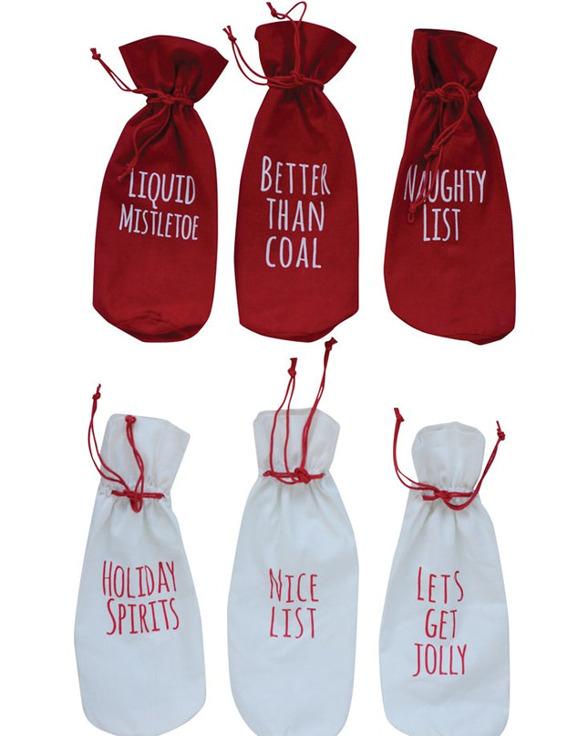 Holiday wine bag — alternate design view